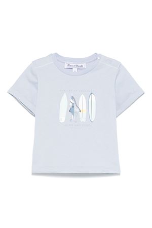 tshirt in cotone azzurro TARTINE ET CHOCOLAT KIDS | CA1004145